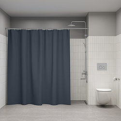 Штора для ванной, 200x240 см, Полиэстер, серый, IDDIS, BL01P24i11