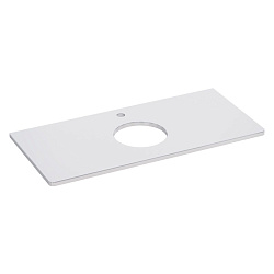 Столешница OLIVIA 100 см под 1 раковину из стекла, цвет: Белый