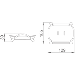 Мыльница пласт/настольн.(фиолет) HB332