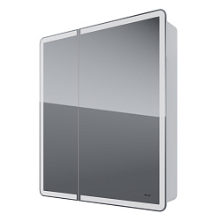 DREJA.eco Шкаф зеркальный POINT, 70 см, 2 дверца,  инфракрасный выкл, LED-подсветка,