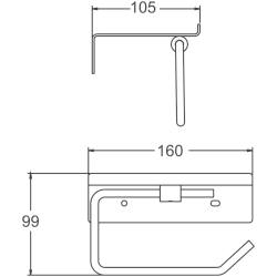 Держатель для ТБ, белый B9001-8