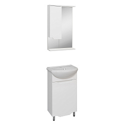 Зеркальный шкаф/лев/белый (45см) Viktoria/AQUA DE MARCO