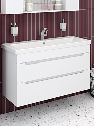 Тумба подвесная CITY 100 /2 ящ/раковина Фостер (100см)/AQUA DE MARCO