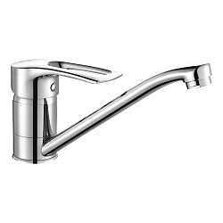 Смеситель для кухни с поворотным изливом, высота излива 11,5 см, длина 22 см, латунь/хром