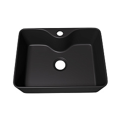Corpa Nera Grossi/Гросси 41 раковина накладная с полочкой под смеситель, черный матовый