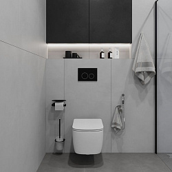 Клавиша смыва, универсальная, чёрная, Unifix, 003, IDDIS, UNI03BCi77