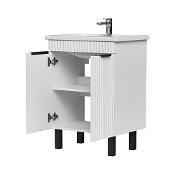 Тумба напольная Lotty 60.2D белая (Миранда 60)