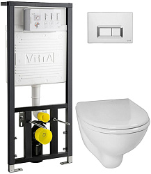 ВЫВОД S40 Lbox Безободковый унитаз с толстой дюропластовой с крышкой микролифт