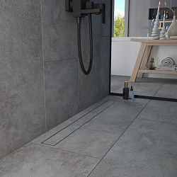 Corpa Nera Salieri/Сальери душевой трап 80 см под плитку с гидрозатвором