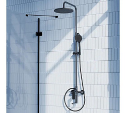 Верхний душ Pragma Teiden, матовый черный, TDN2.BBLT.028