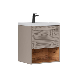 Тумба подвесная Gleam 60.1Y с нишей, амарок/дуб вотан (78857(60))