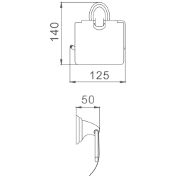 Держатель для туалетной бумаги, хром HB1503