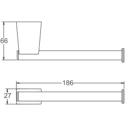 Держатель для ТБ, хром B91103-2