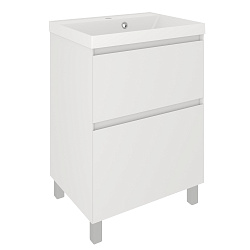 Тумба напольная ASTRA 60 /2ящ/белая/раковина Астория Florentina/AQUA DE MARCO