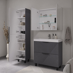 Пенал напольный Geometry 40 графит