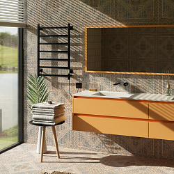 Aringa Порто полотенцесушитель лесенка электрический 80*50, черный