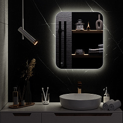 Зеркало/LED-подсветка (50см*60см)/сенсор.выключатель Milan/AQUA DE MARCO