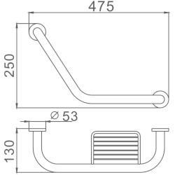 Поручень с мыльницей "L" HB1719
