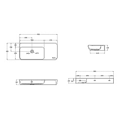 Раковина из искусственного камня Vincea VWB-6S590MW, 900*400*120, подвесная, цвет белый матовый, , ш