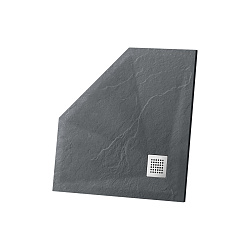 Поддон для душа из искусственного камня VST-4SP9090A, 900*900*25, антрацит, , шт