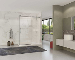 Душевой уголок Como Soft VSR-1CS9014CL, 1400*900, хром, стекло прозрачное, , шт