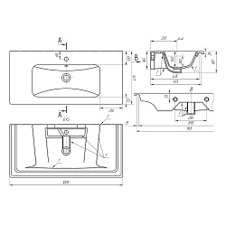 Умывальник Эйфория 100 MYJOYS NEW