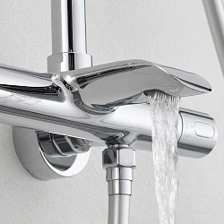 Душевая стойка Esse VSFS-1E1TCH термостатическая с изливом, 25см верх душ, хром, , шт