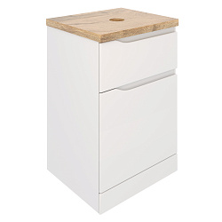 Тумба NORDIC 60 /1 ящ+корзина /напольная/белая/под столешницу/AQUA DE MARCO