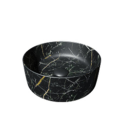 Corpa Nera Bosso/Боссо раковина  накладная D41, белый мрамор