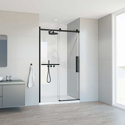 Душевая дверь Como Soft VDS-1CS110CLB, 1100, черный, стекло прозрачное, , шт