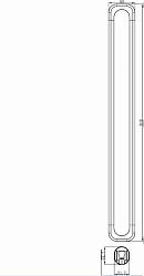 ВЫВОД Штанга душевая с магнитным кронштейном, высота 81см хром/золото, блистер