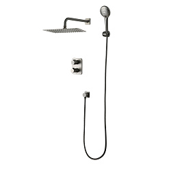 BRONX Встраиваемый  термостатический смеситель с верхним душем, латунь/графит, LM3749GM