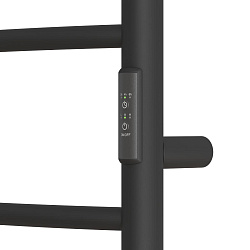 Полотенцесушитель электрический Point Афина PN04858PB П5 500x800 с полкой, диммер справа, черный