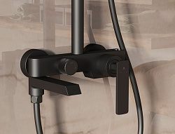 Душевая стойка VSFS-413MB с изливом, черный матовый, , шт