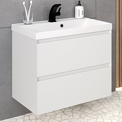 Тумба подвесная ASTRA 70 /2ящ/белая/раковина Астория Florentina/AQUA DE MARCO