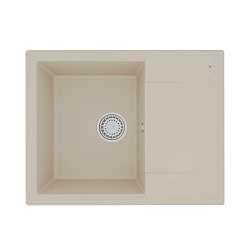 IMANDRA 640 Мойка кухонная из кварцгранита цвет: бежевый комплектация: крепеж, сливная арматура с пе