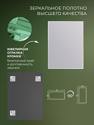 Зеркало без полки 60х80см