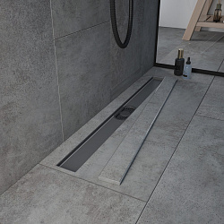Corpa Nera Salieri/Сальери душевой трап 80 см под плитку с гидрозатвором
