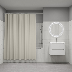 Штора для ванной, 200x180 см, Полиэстер, бежевый, IDDIS, BS02P18i11