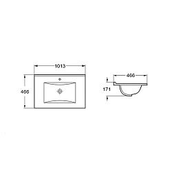 Раковина VBS-13100MB керамическая, цвет черный матовый, , шт