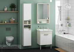 Шкаф 1-ств. Флай Бел/Дуб КРАФТ бел лев