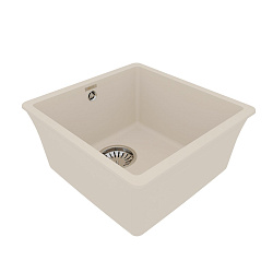 SINARA 400-U Мойка кухонная из кварцгранита цвет: шампань  комплектация: крепеж, сливная арматура с