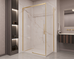Душевой уголок Stella VSR-1ST9011CLG, 1100*900, брашированное золото, стекло прозрачное, , шт