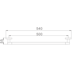 Держатель для полотенец 600 мм, хром HB1701-1