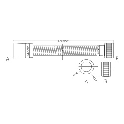 Шланг душевой 1.5 м, ПВХ/прозрачный, блистер