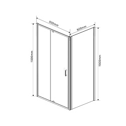 Душевой уголок Intra VSR-1I809080CL, 800/900*800, хром, стекло прозрачное, , шт