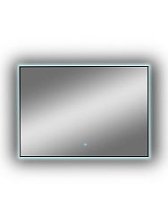 Зеркало "Amer Led" 1000*700 с фоновой подсветкой, черной окантовкой, с функцией антизапотевания