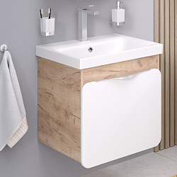 Тумба /2 ящ/подвесная/дуб золотой Крафт (60см) Skandi/AQUA DE MARCO