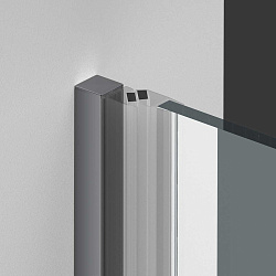 Душевая дверь Alpha VDP-3AL700CLGM, вороненая сталь, стекло прозрачное, , шт