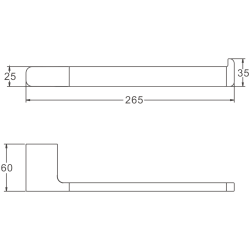 Держатель для ТБ, хром B90603-2